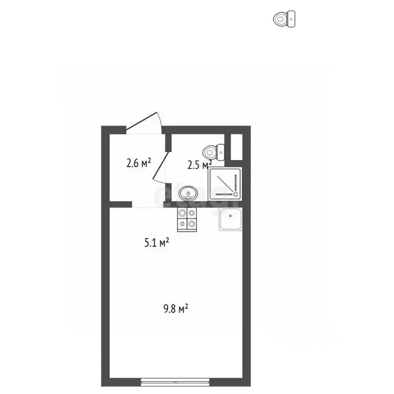 Студия Москва Алтуфьевское ш., 2К1 (19.5 м) - Фото 2