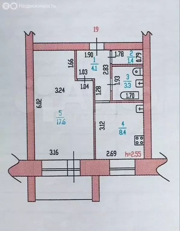 1-комнатная квартира: Барнаул, улица Шумакова, 40 (34 м) - Фото 0