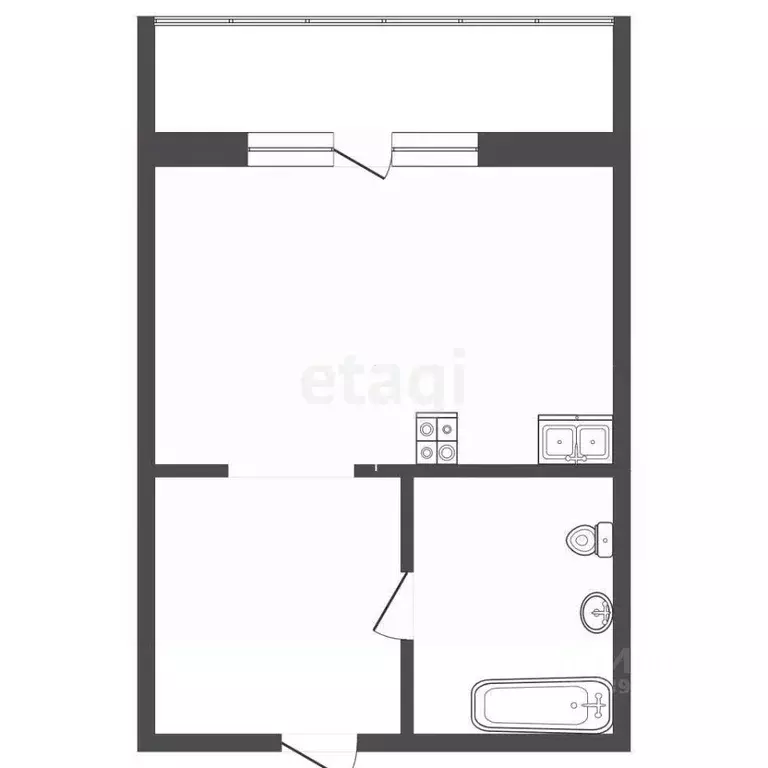 Студия Тюменская область, Тюмень ул. Павла Никольского, 10к1блок2 ... - Фото 2