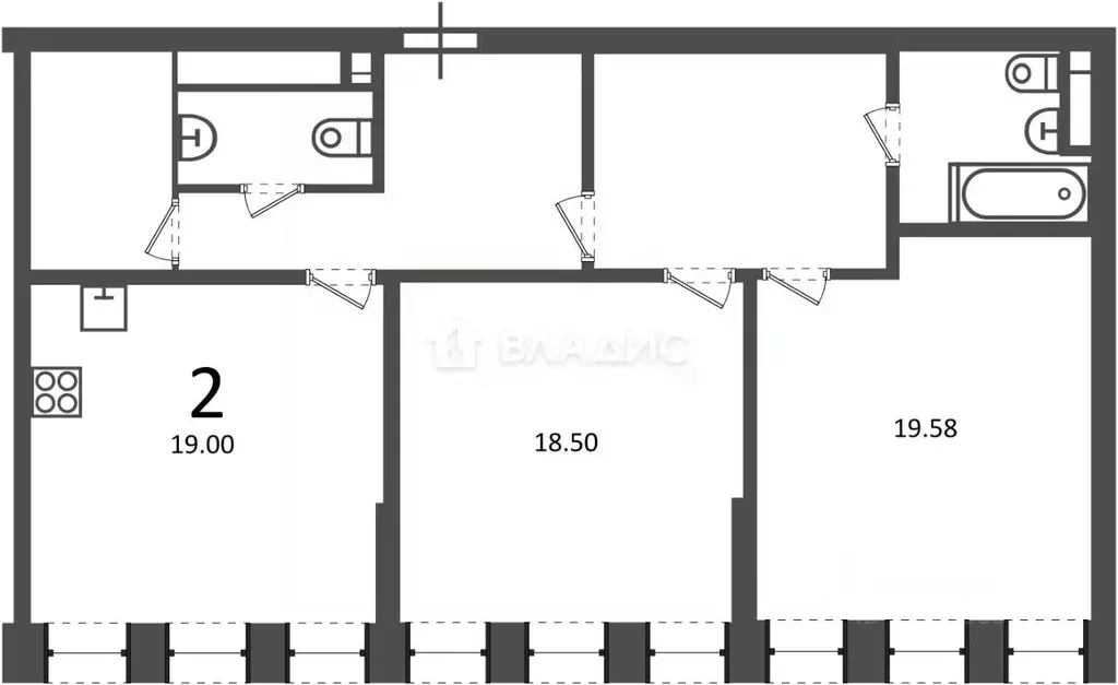 2-к кв. Москва ул. Светланова, 11к2 (89.1 м) - Фото 2