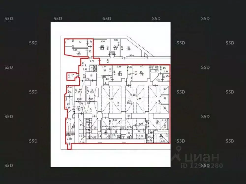Помещение свободного назначения в Москва Лубянский проезд, 15С2 (441 ... - Фото 2