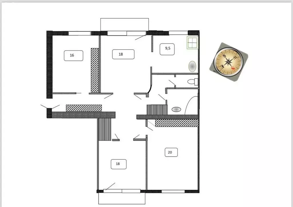 3-комнатная квартира: Москва, Ленинский проспект, 52 (110 м) - Фото 1