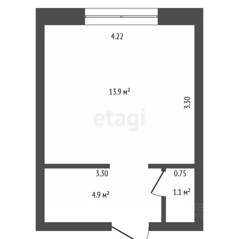 1-к кв. Челябинская область, Миасс ул. Островского, 84 (19.9 м) - Фото 2