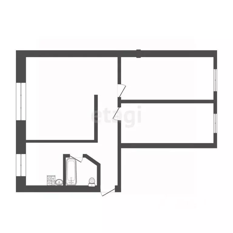 3-к кв. Томская область, Томск просп. Кирова, 34А (57.4 м) - Фото 2