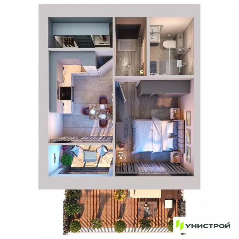 1-к кв. Татарстан, Казань ул. Умырзая, 10 (37.37 м) - Фото 1