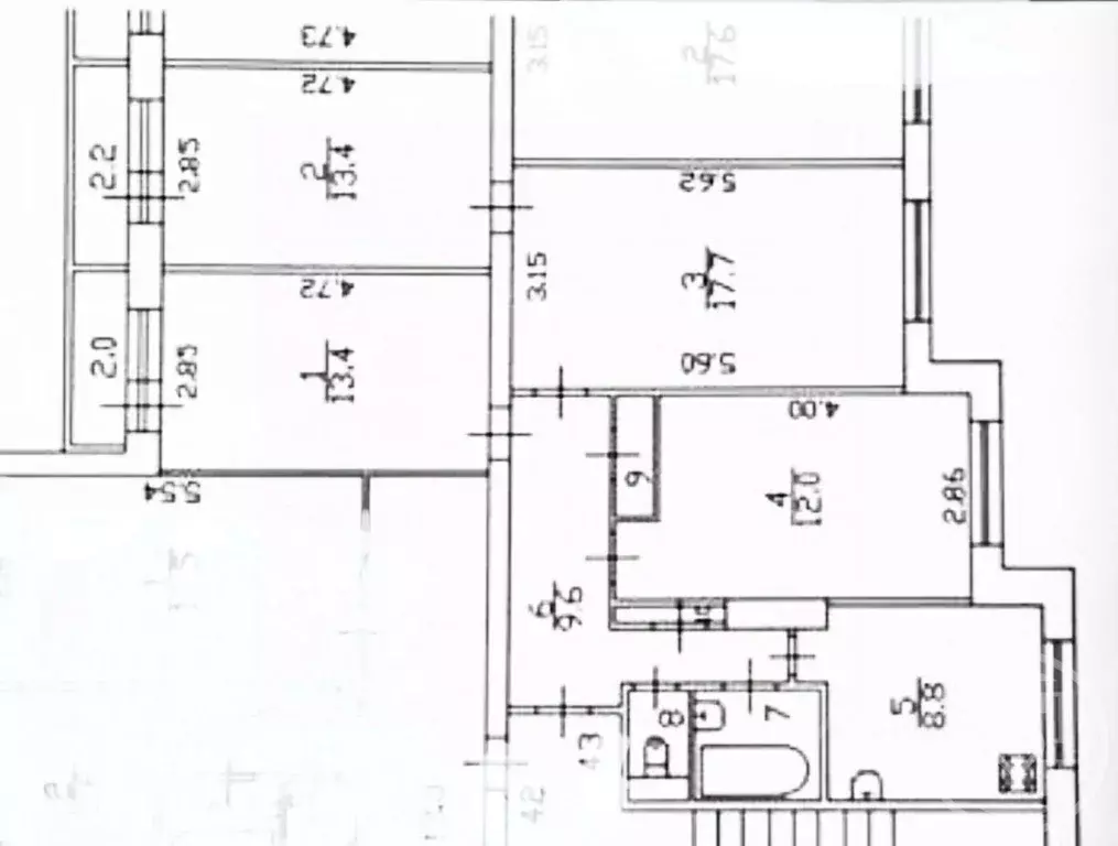 4-к кв. Санкт-Петербург, Санкт-Петербург, Пушкин Ленинградская ул., 87 ... - Фото 2