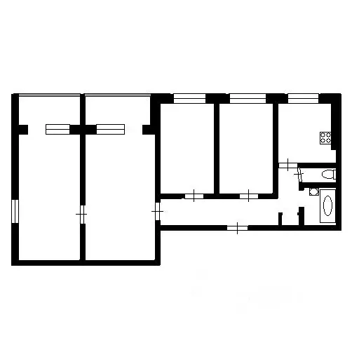 4-к кв. Белгородская область, Старый Оскол Буденного мкр, 6 (71.1 м) - Фото 1