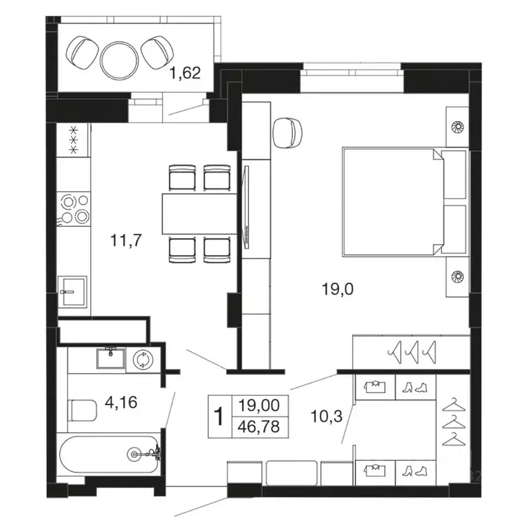 1-к кв. Московская область, Апрелевка Наро-Фоминский городской округ, ... - Фото 1