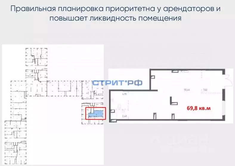 Торговая площадь в Москва пер. Любучанский, 1к3 (70 м) - Фото 2