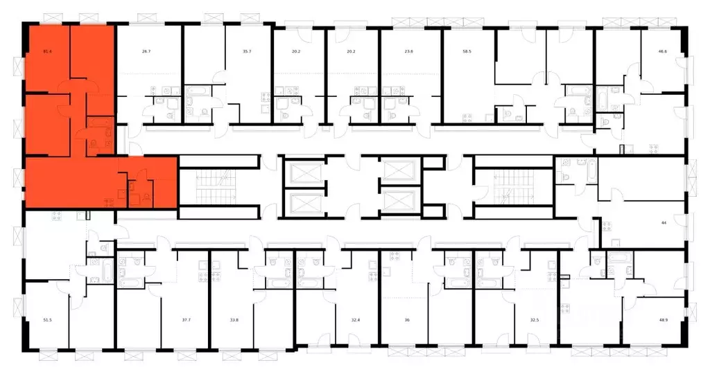 3-к кв. Московская область, Мытищи Яуза Парк жилой комплекс, к5 (81.4 ... - Фото 2