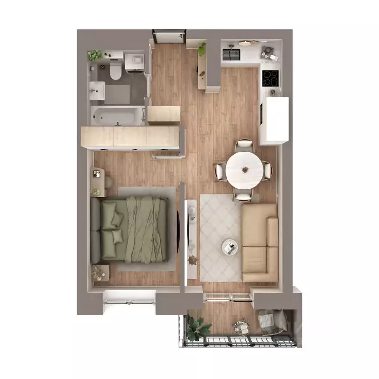 2-к кв. Пермский край, Пермь Парковый просп., 36В (42.3 м) - Фото 2