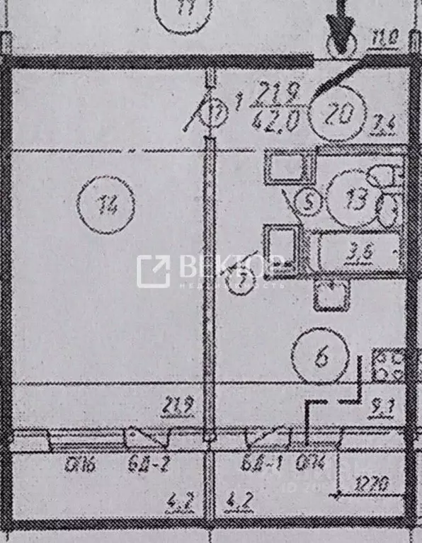 1-к кв. Ивановская область, Иваново Лежневская ул., 213 (42.4 м) - Фото 1