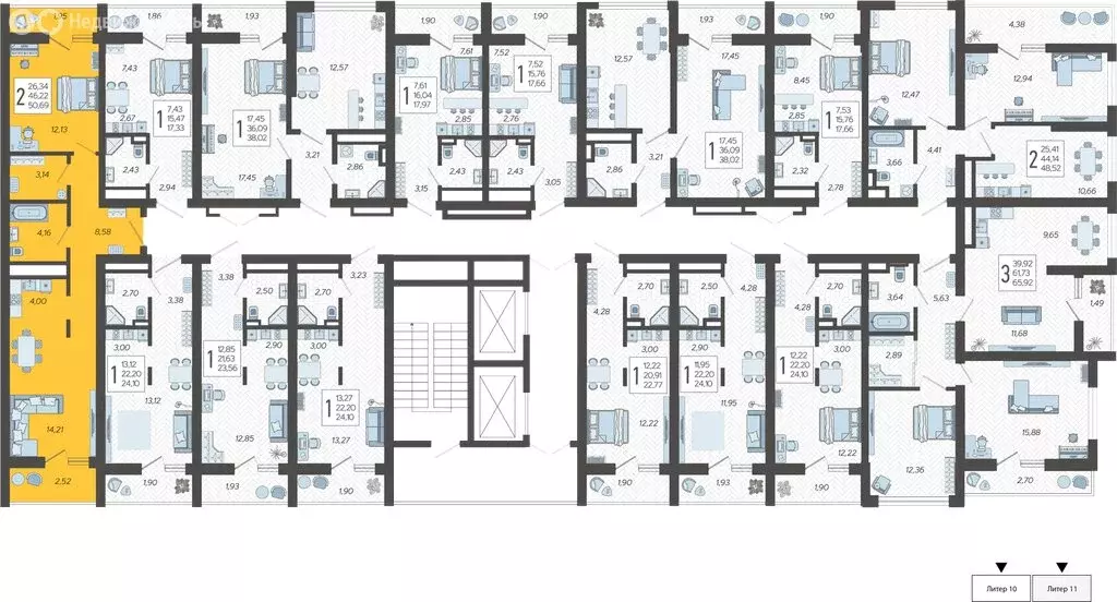 2-комнатная квартира: Сочи, микрорайон Бытха, Ясногорская улица, ... - Фото 2