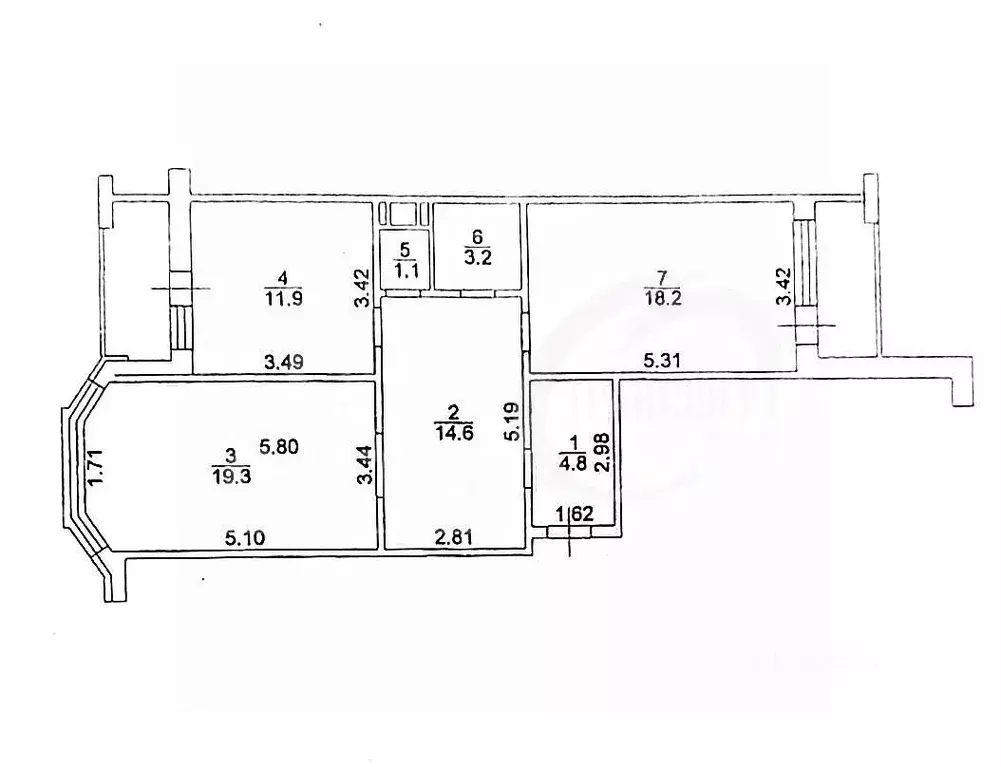 2-к кв. Воронежская область, Воронеж Острогожская ул., 168У (73.1 м) - Фото 2