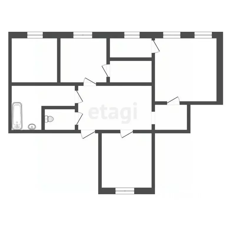 1-к кв. Вологодская область, Харовск ул. Кирова, 5 (68.3 м) - Фото 2