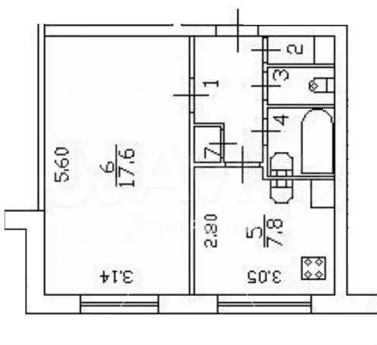 1-к. квартира, 33,5 м, 2/9 эт. - Фото 0