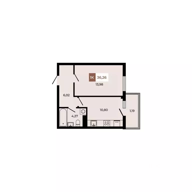 1-к кв. Ростовская область, Аксайский район, Щепкинское с/пос, пос. ... - Фото 1