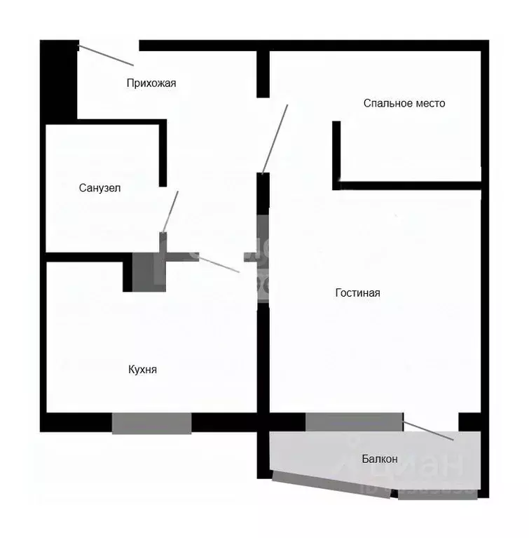 1-к кв. Москва Дубнинская ул., 30 (37.3 м) - Фото 1