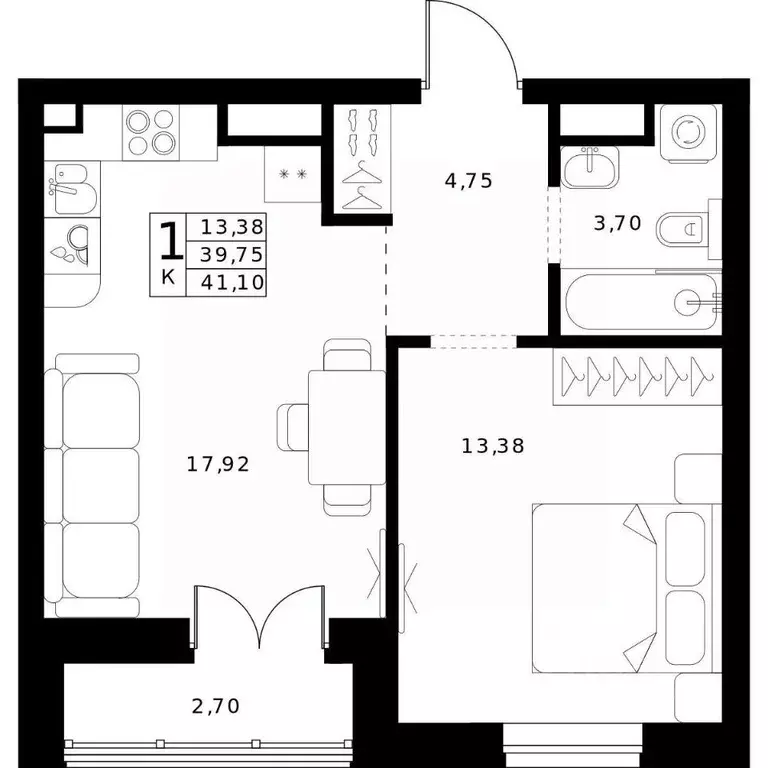 1-к кв. Нижегородская область, Нижний Новгород Ленгородок мкр, Мед ... - Фото 1