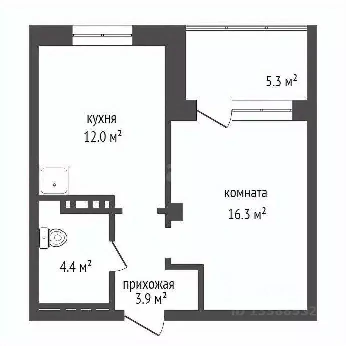 1-к кв. Красноярский край, Красноярск ул. Лесников, 41 (39.3 м) - Фото 1