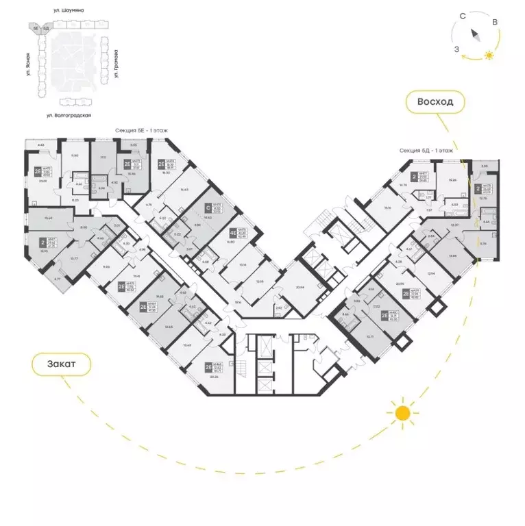 2-к кв. Свердловская область, Екатеринбург ул. Громова, 26 (60.09 м) - Фото 1