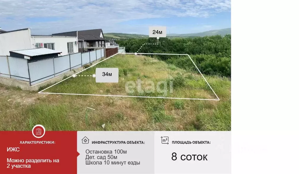 Участок в Краснодарский край, Новороссийск Родничок СНТ,  (8.04 сот.) - Фото 1