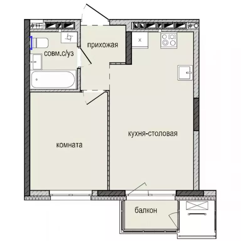 1-к кв. Удмуртия, Ижевск Культбаза жилрайон, 8-й мкр, Ежевика жилой ... - Фото 1