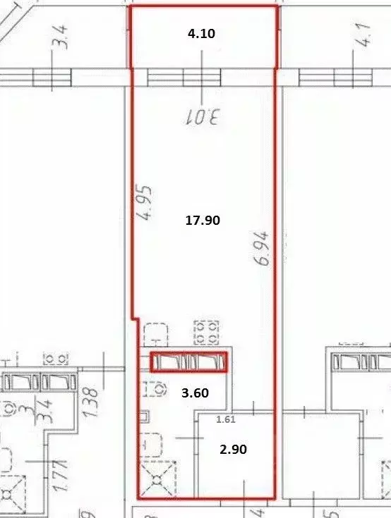 Студия Санкт-Петербург просп. Ветеранов, 171к1 (24.4 м) - Фото 2