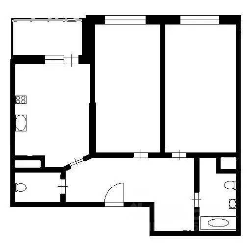 2-к кв. Санкт-Петербург наб. Реки Смоленки, 3к1 (64.0 м) - Фото 1