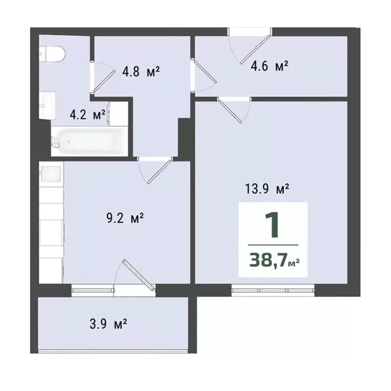 2-к кв. Омская область, Омск Сады Наука мкр, с1 (58.9 м) - Фото 0