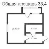 Квартира-студия: Ишим, улица Чайковского, 26 (33 м) - Фото 1