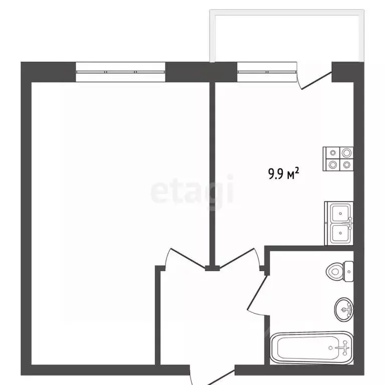 1-к кв. Москва Ташкентский пер., 9К3 (35.2 м) - Фото 1