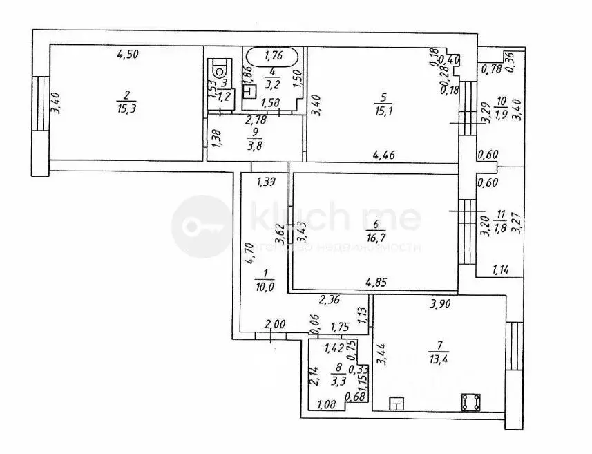 3-к кв. Татарстан, Казань ул. Баки Урманче, 11Бк3 (82.0 м) - Фото 1
