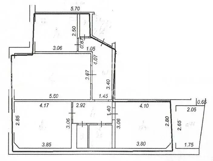 3-к кв. Рязанская область, Рязань ул. Стройкова, 49 (65.5 м) - Фото 2