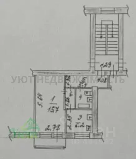 1-к кв. Московская область, Раменский муниципальный округ, Кратово пгт ... - Фото 2