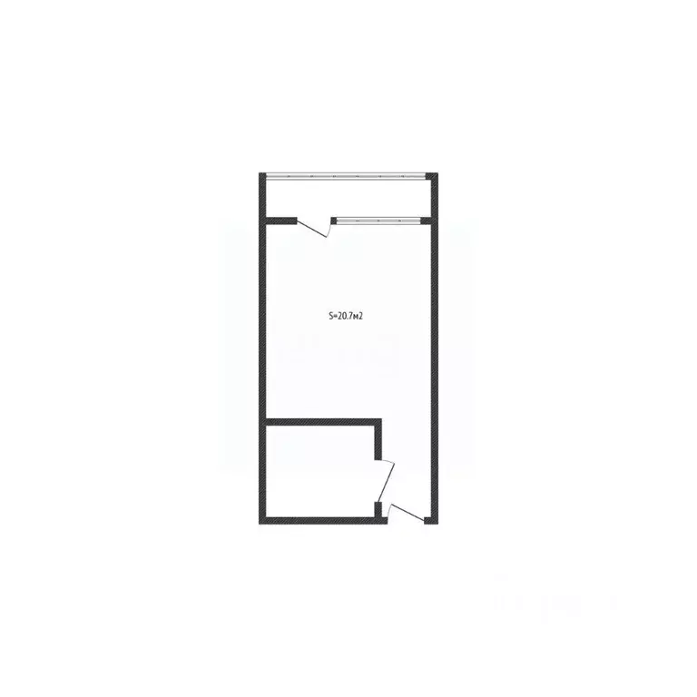 Студия Краснодарский край, Краснодар пос. Краснодарский, 66к1 (20.7 м) - Фото 2