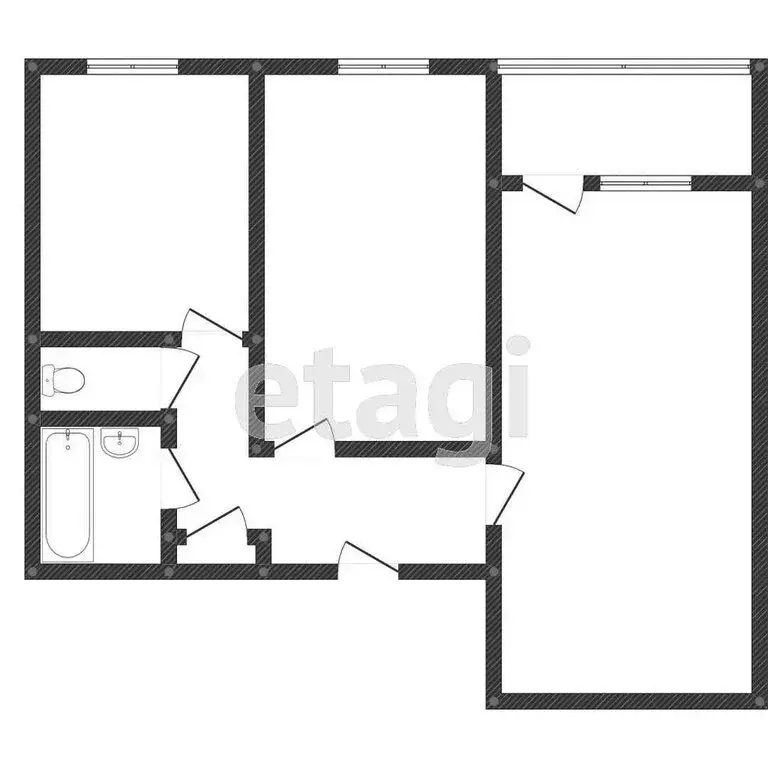 2-комнатная квартира: Тобольск, 7-й микрорайон, 20 (44 м) - Фото 0