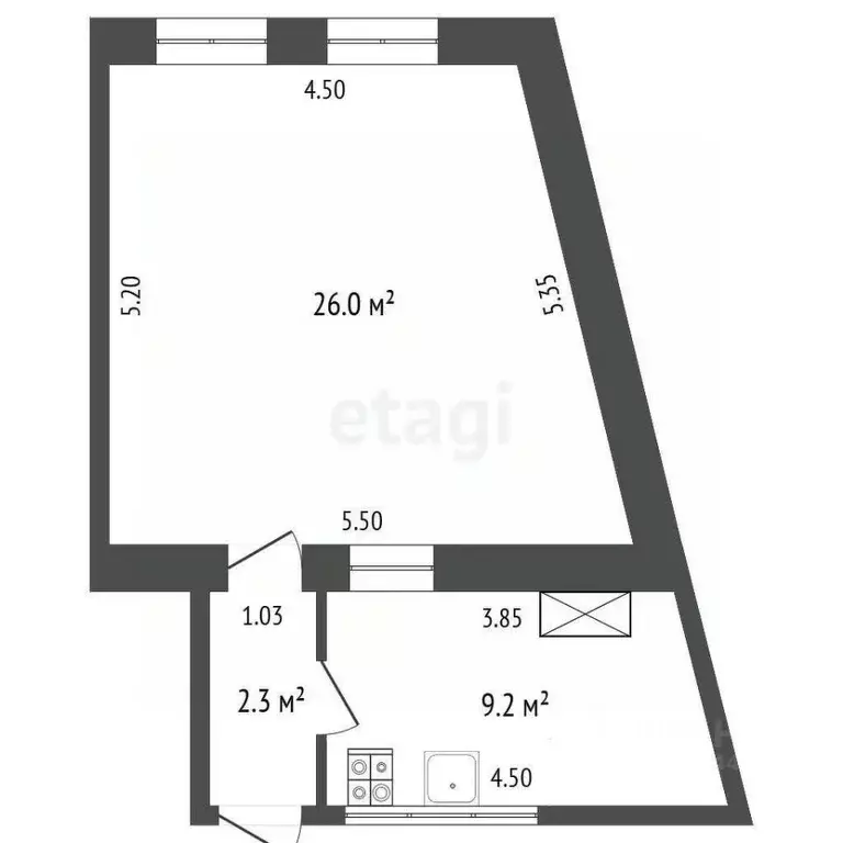 1-к кв. Крым, Ялта ул. Балаклавская, 9 (37.0 м) - Фото 0