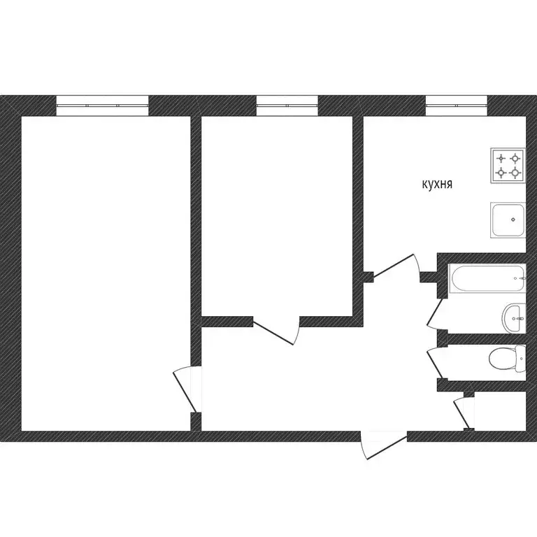2-комнатная квартира: Златоуст, улица Космонавтов, 7 (43.7 м) - Фото 1