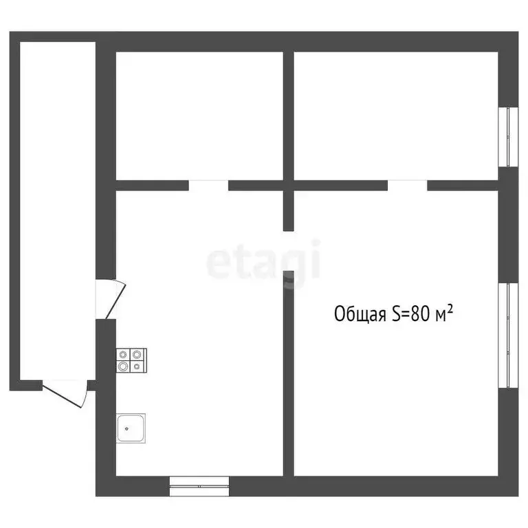 Дом в село Карабинка, Береговая улица (80 м) - Фото 1