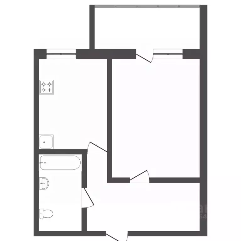 1-к кв. Пермский край, с. Фролы ул. Весенняя, 16 (34.8 м) - Фото 2