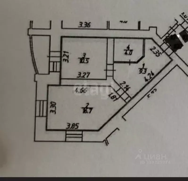 1-к кв. Калужская область, Калуга Молодежная ул., 46 (43.5 м) - Фото 2