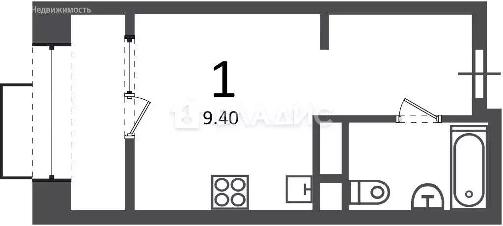 Квартира-студия: Москва, Клинская улица, 2А (19.1 м) - Фото 1