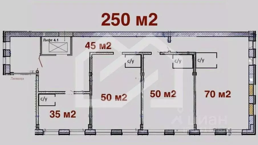 Офис в Москва ул. Фридриха Энгельса, 46С7 (250 м) - Фото 2