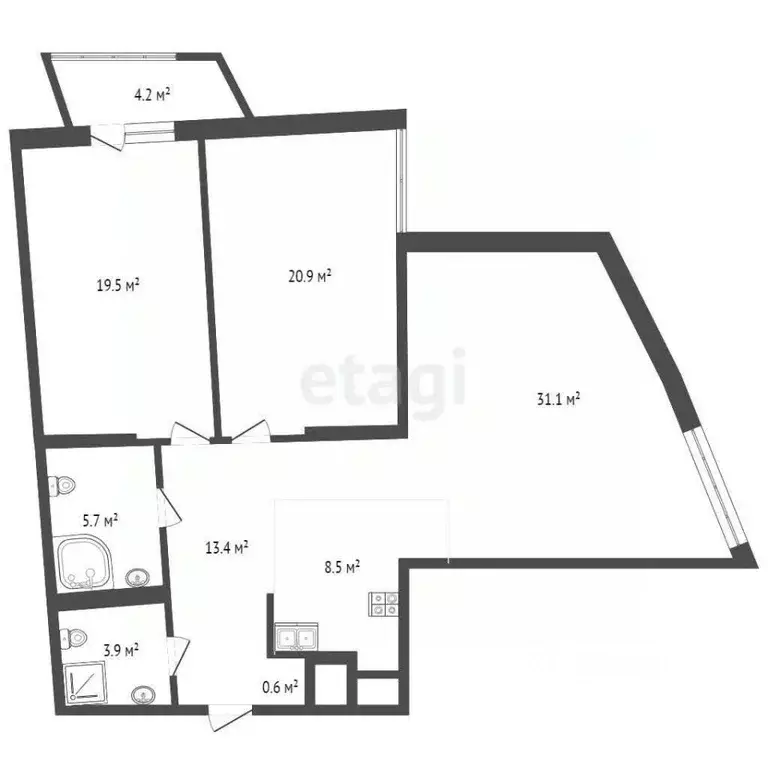 2-к кв. Краснодарский край, Геленджик Крымская ул., 3к1 (103.6 м) - Фото 0