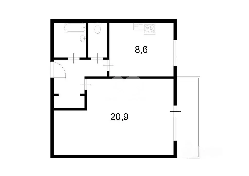 1-комнатная квартира: Искитим, микрорайон Индустриальный, 45 (38 м) - Фото 2