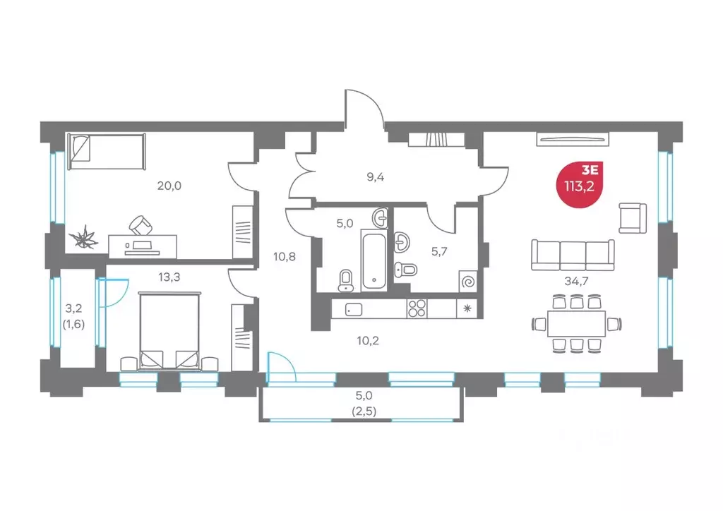 3-к кв. Пермский край, Пермь Советская ул., 16 (113.2 м) - Фото 1