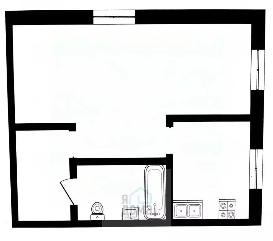 1-к кв. Томская область, Томск просп. Фрунзе, 105 (29.9 м) - Фото 1