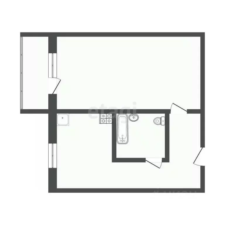 1-к кв. Бурятия, Улан-Удэ ул. Антонова, 14 (30.3 м) - Фото 1