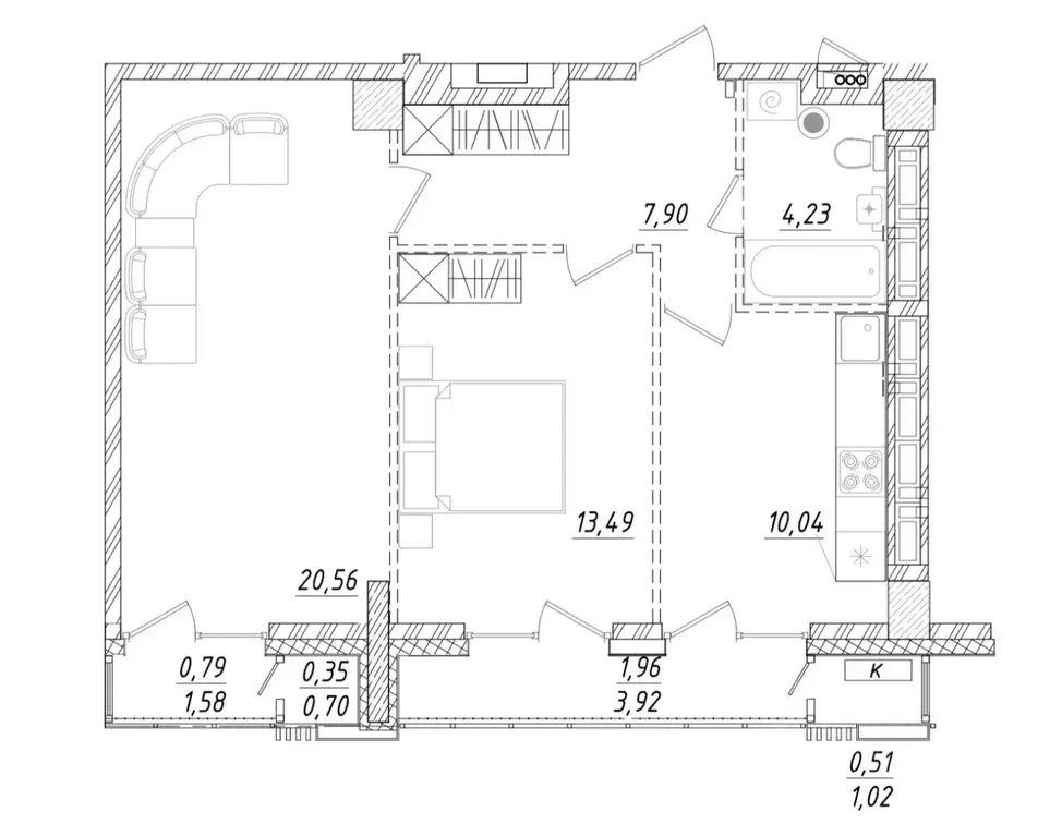 2-к кв. Приморский край, Владивосток ул. Достоевского (59.83 м) - Фото 1